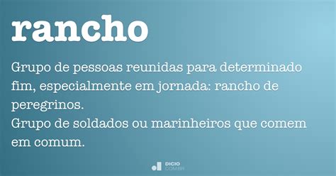 o que significa rancho