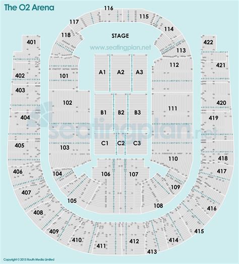 o2 arena detailed seating plan