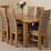 Verona 110cm Solid Oak Round Dining Table with Monaco Chairs Bridge2List
