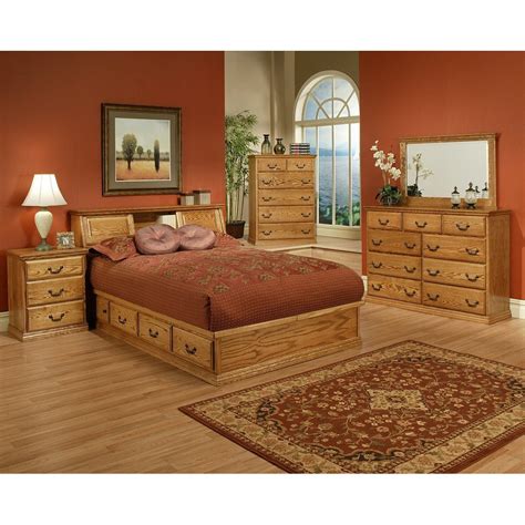 Oak Bedroom Set Lighting
