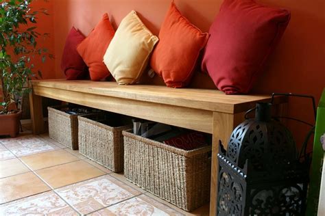 Oak Dining Bench With Storage