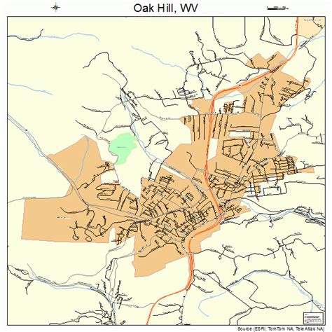 Oak Hill Wv Map
