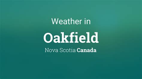Oakfield Weather Report