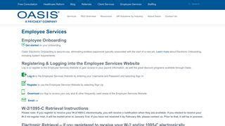 oasis employee services login