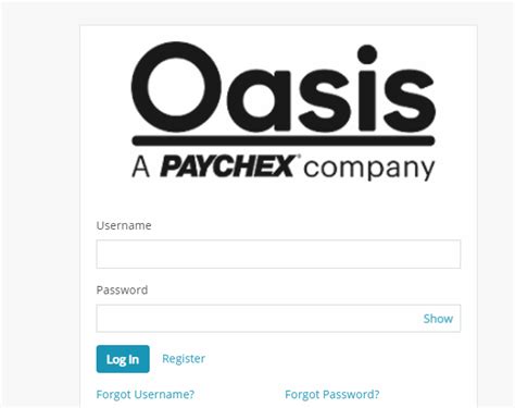 oasis log in online