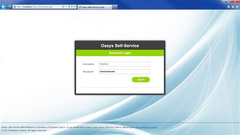oasys self service login