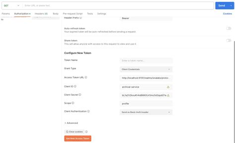 oauth 2.0 client credentials flow postman