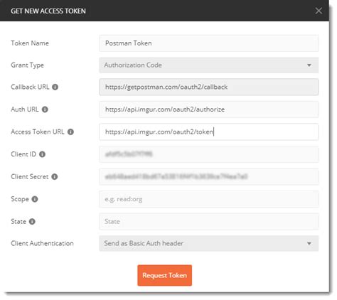 oauth client credentials example postman