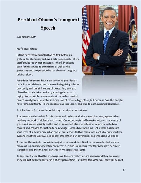obama inaugural speech pdf