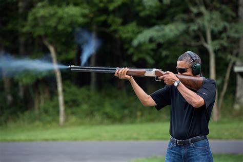 Obama Shooting Shotgun