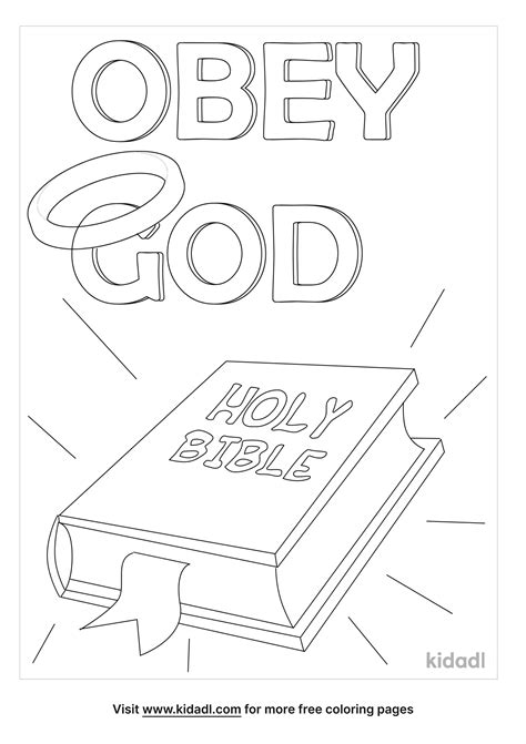 obey god coloring sheet