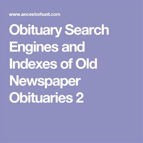 obituary search engine