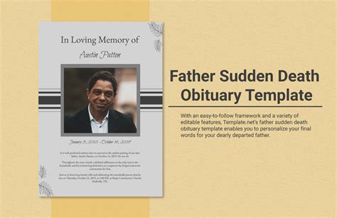 The Best Designs of Obituary Templates for Father room