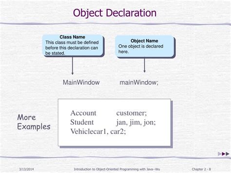 Object Declaration In Java Example