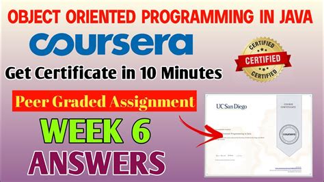 object oriented programming in java coursera peer graded assignment