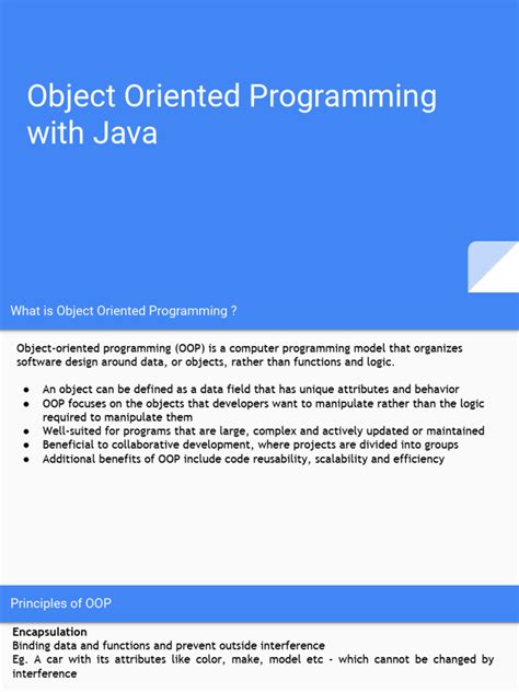 object oriented programming with java notes pdf vtu