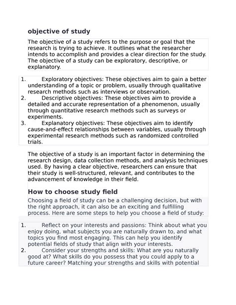 objective of study meaning in marathi