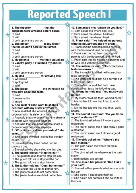 objective questions on direct and indirect speech