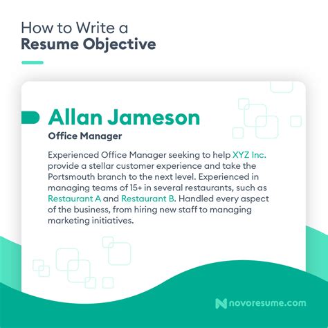 objective summary job application examples