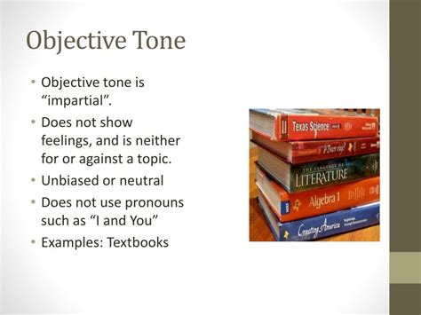 objective tone example
