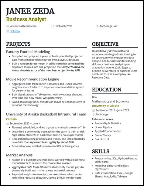 objectives in resume example for students with no experience