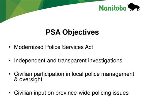Objectives Of Psa
