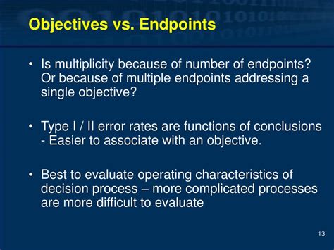 Objectives Vs Endpoints