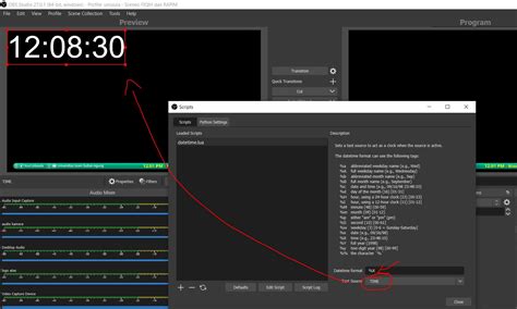 Obs Clock Script
