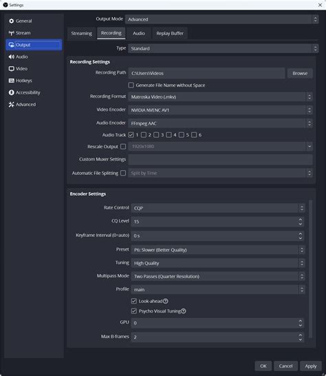 Obs Nvenc Encoder Preset