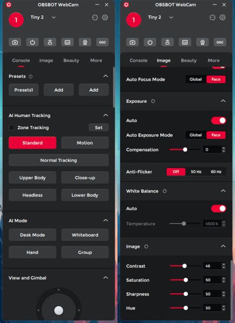 obsbot tiny 4k software