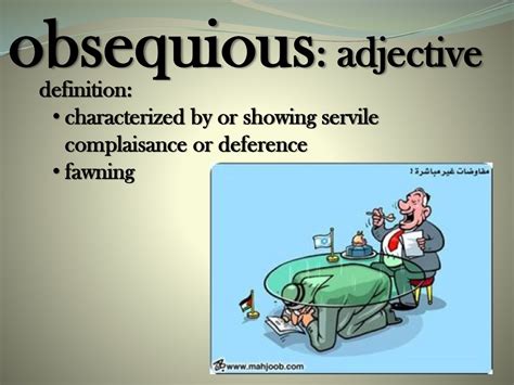 obsequious meaning in english