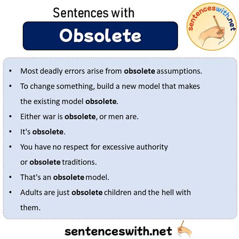 obsolete sentence examples