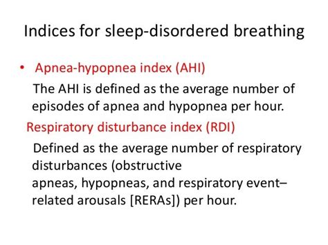 obstructive apnea hypopnea index