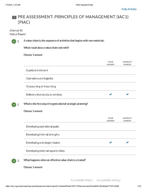 Occ Preassessment Study