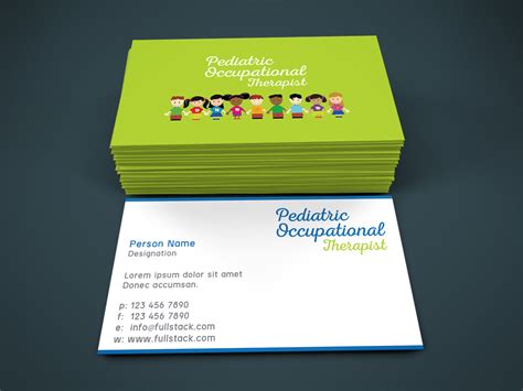 Business cards occupational therapist Business card contest