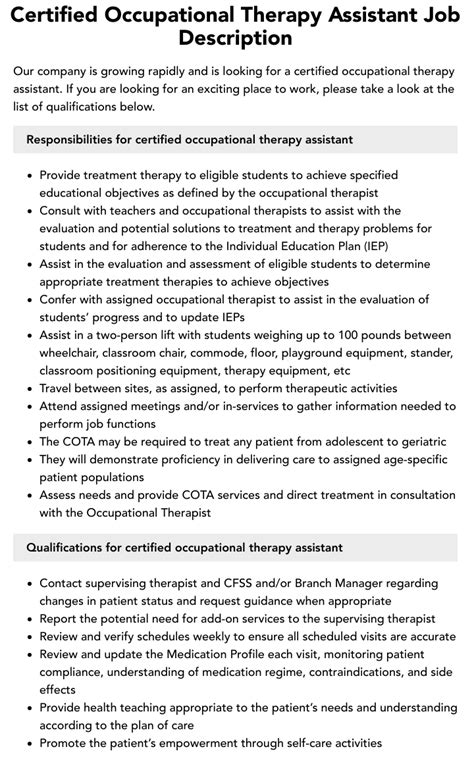 Occupational Therapy Assistant Eligibility