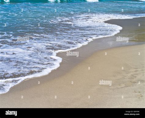 Ocean waves lapping at shore