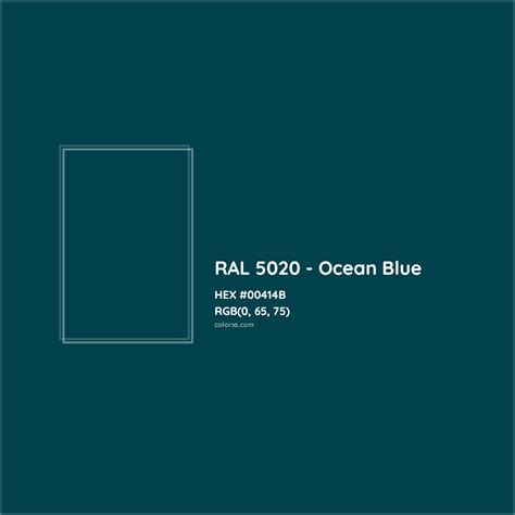 ocean blue ral code