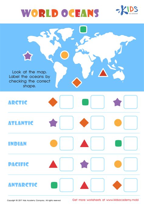 Oceans Worksheets Printable