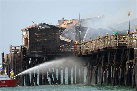 oceanside pier california on fire