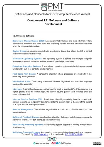 ocr computer science definitions a level