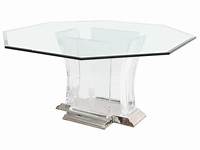 Octagonal Glass Top Dining Table EBTH
