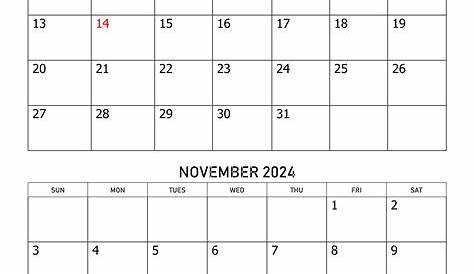 Calendar November 2024 UK with Excel, Word and PDF templates