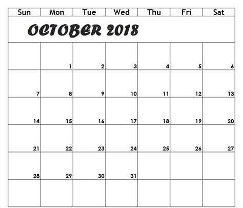 October 2022 Calendar Printable Waterproof Monthly Calendars Printable