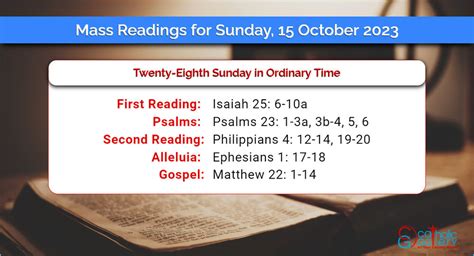 october 15 2023 sunday mass readings tagalog