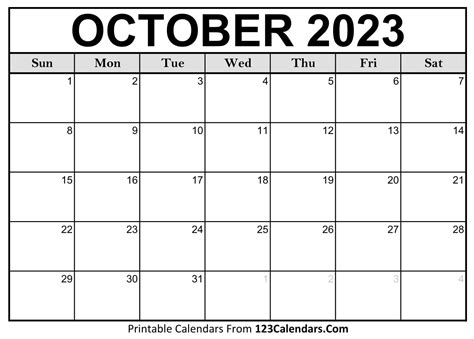 october calendar 2023 123 calendar