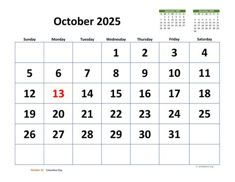October Dates 2025
