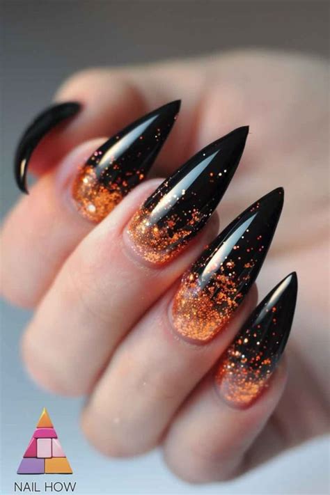October Nails Fall Black