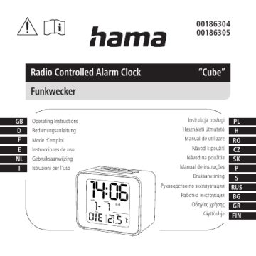 Ocube Alarm Clock Instructions