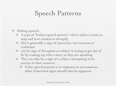 odd speech patterns examples